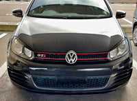 Performance-Scheinwerferabdeckungen VW Golf 6 Schwarz glänzend - Rückansicht - Becquet Voiture