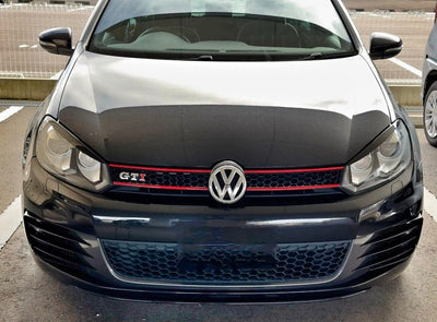 Paupières Phares Avant Performance VW Golf 6 Noir Brillant - vue arrière - Becquet Voiture
