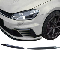 Scheinwerferblenden VW Golf 7 GTI R Style Schwarz glänzend - Dreiviertelansicht - Becquet Voiture