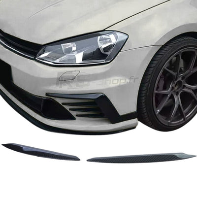 Paupières Phares VW Golf 7 GTI R Style Noir Brillant - vue de trois-quarts - Becquet Voiture