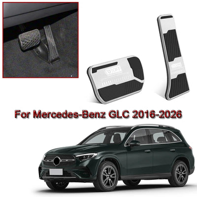 Pédales Alu Mercedes GLA GLB GLC GLE GLS - vue de dessus - Becquet Voiture