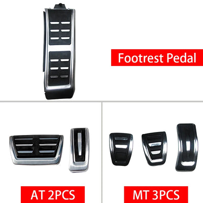 Pédales Aluminium Audi A4 A5 A6 A7 Q3 Q5 (Kit Sport) - vue de trois-quarts - Becquet Voiture