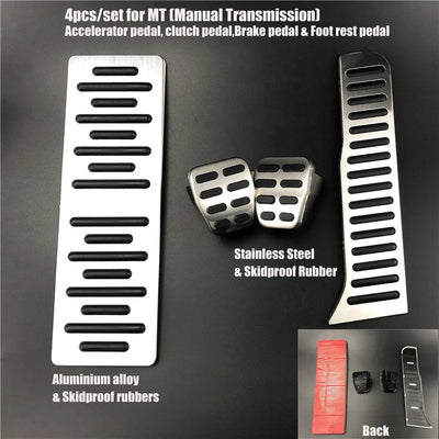 Pédales Aluminium Audi Q3 8U A3 8P A1 TT - packshot studio - Becquet Voiture