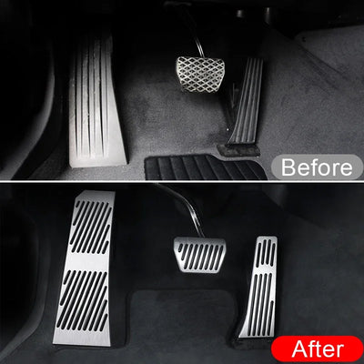 Pédales Aluminium BMW Série 5 6 7 F10 F11 F01 - vue de profil - Becquet Voiture