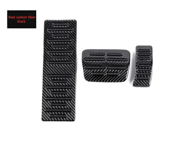 Pédales Aluminium Carbone Audi Q5 A4 A6 Q7 - vue de dessus - Becquet Voiture
