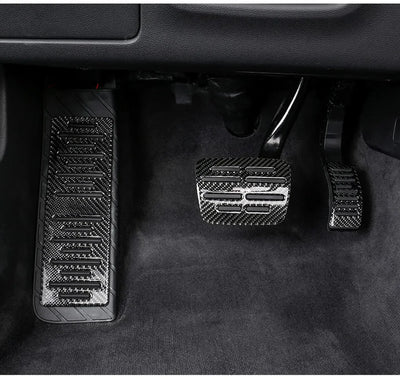 Pédales Aluminium Carbone Audi Q5 A4 A6 Q7 - vue de face - Becquet Voiture