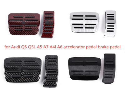 Pédales Aluminium Carbone Audi Q5 A4 A6 Q7 - vue de profil - Becquet Voiture