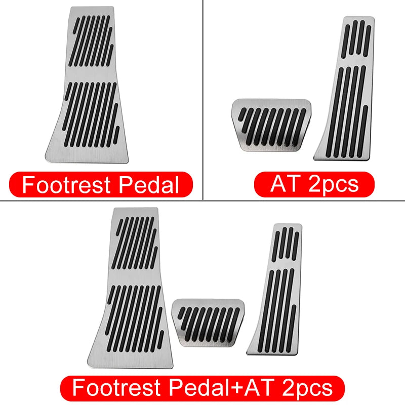 Pédales Antidérapantes BMW X5 E70 F15 2006-2018 - vue de face - Becquet Voiture