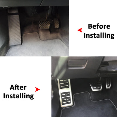 Pédales Inox Audi A3 8V 2014-2020 - vue de profil - Becquet Voiture