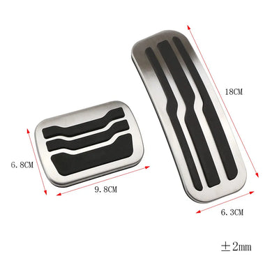 Pédales Inox Ford Explorer 2011-2019 Boîte Auto - vue de profil - Becquet Voiture