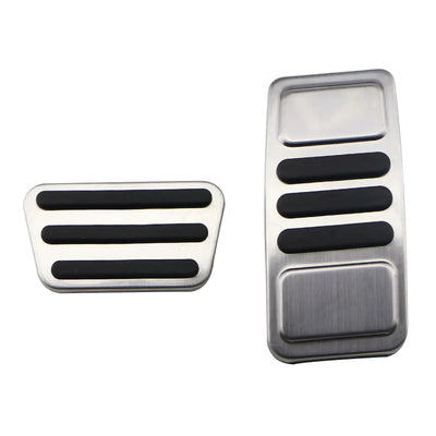 Pédales Inox Ford Mustang 2015-2021 Boîte Auto - vue de dessus - Becquet Voiture