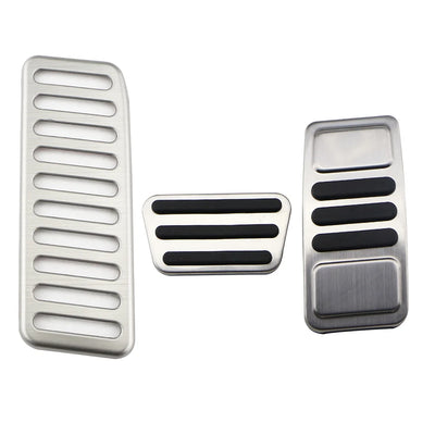 Pédales Inox Ford Mustang 2015-2021 Boîte Auto - vue de face - Becquet Voiture