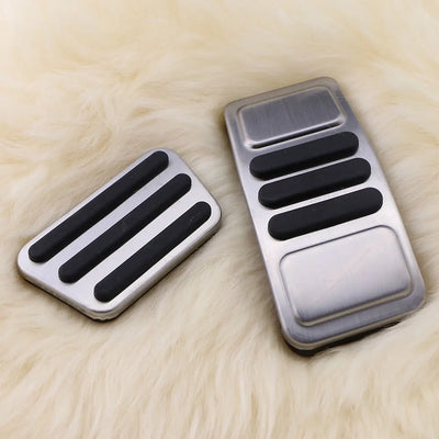 Pédales Inox Ford Mustang 2015-2021 Boîte Auto - vue de profil - Becquet Voiture