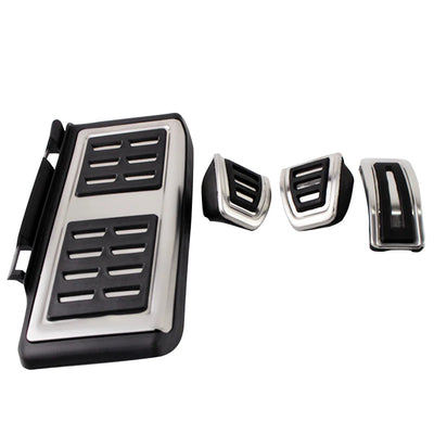 Pédales Inox Volkswagen Polo Golf Passat - vue de trois-quarts - Becquet Voiture