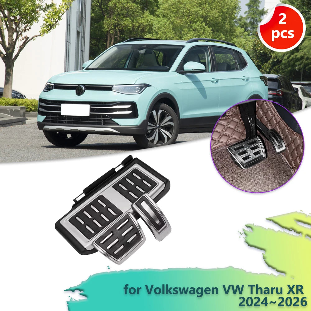 Pédales Inox Volkswagen Tharu 2024-2026 - vue de face - Becquet Voiture