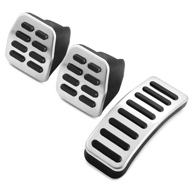 Pédales Inox VW Golf 4 Polo Audi A3 SEAT Leon - vue de trois-quarts 2 - Becquet Voiture