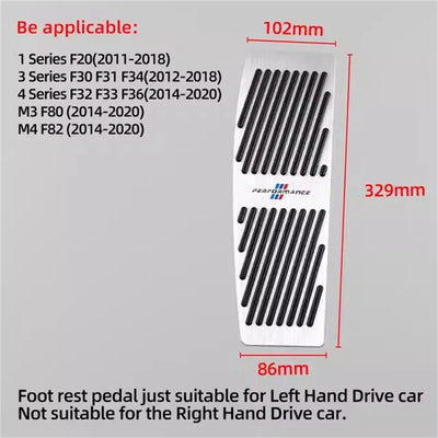 Pédales Sport BMW Série 3 X5 X6 F30 G20 - vue de face 2 - Becquet Voiture