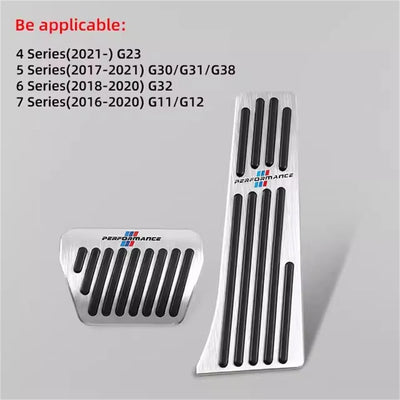 Pédales Sport BMW Série 3 X5 X6 F30 G20 - vue rapprochée 2 - Becquet Voiture