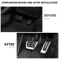 Sportpedale Edelstahl Audi A4 A5 A6 A7 A8 Q5 2017-2023 - Rückansicht - Becquet Voiture