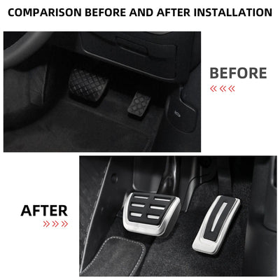 Pédales Sport Inox Audi A4 A5 A6 A7 A8 Q5 2017-2023 - vue arrière - Becquet Voiture