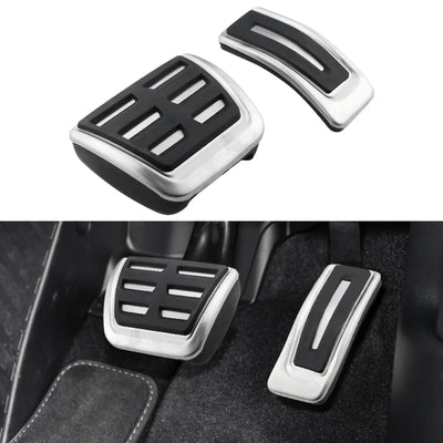 Pédales Sport Inox Audi A4 A5 A6 A7 A8 Q5 2017-2023 - vue de face - Becquet Voiture
