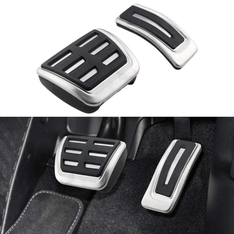 Sportpedale Edelstahl Audi A4 A5 A6 A7 A8 Q5 2017-2023 - Vorderansicht - Becquet Voiture