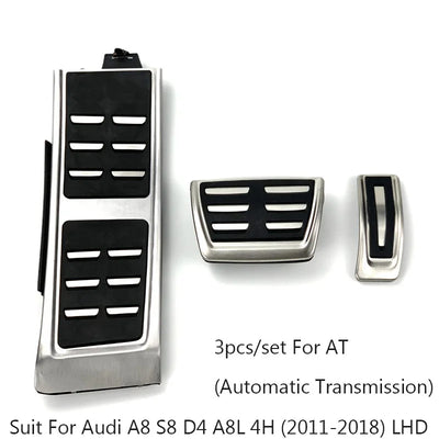 Pédales Sport Inox Audi A8 S8 D4 4H 2011-2018 - packshot studio - Becquet Voiture