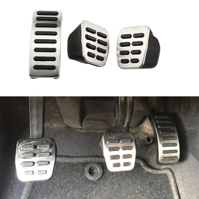 Pédales Sport Inox Volkswagen Golf 4 Audi A3 8L - vue de trois-quarts - Becquet Voiture
