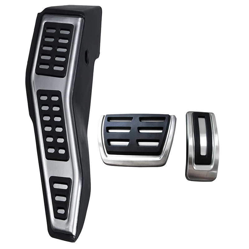 Pédales Sport Inox VW Golf 7 R Audi A3 8V - vue de face - Becquet Voiture