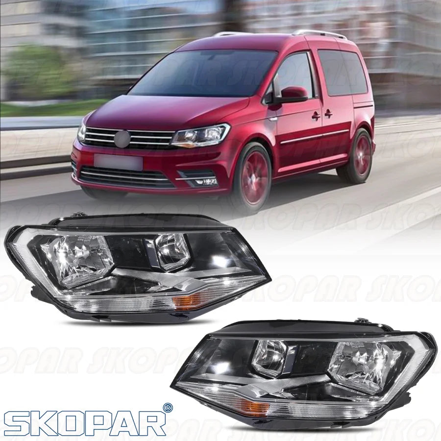 Phare Avant VW Caddy 2016-2024 Remplacement Sans Ampoule - vue de face - Becquet Voiture