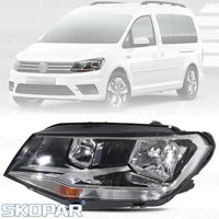 Phare Avant VW Caddy 2016-2024 Remplacement Sans Ampoule - vue rapprochée - Becquet Voiture