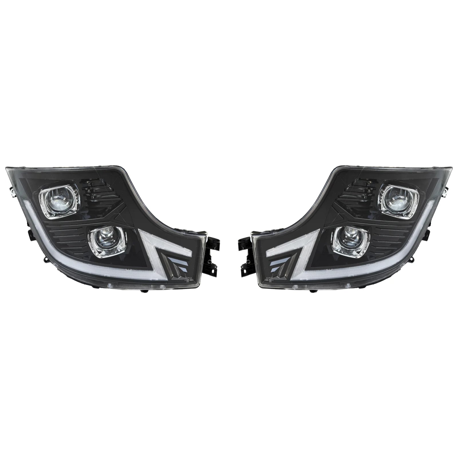 Phare LED Camion Mercedes Actros MP4 MP5 24V - vue de face - Becquet Voiture