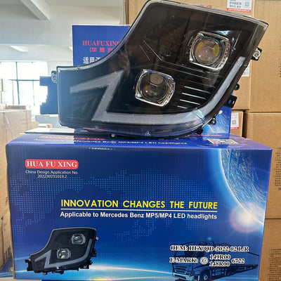Phare LED Camion Mercedes Actros MP4 MP5 24V - vue de profil - Becquet Voiture