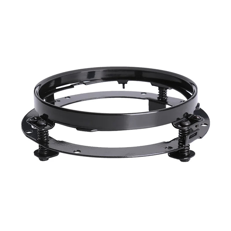 Phare LED Rond 7 Pouces Jeep Wrangler 4x4 Moto - détail du montage - Becquet Voiture