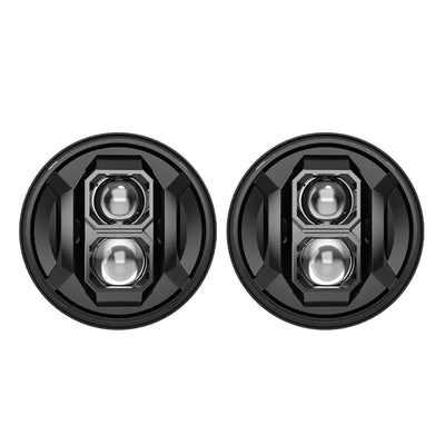 Phare LED Rond 7 Pouces Jeep Wrangler 4x4 Moto - en situation - Becquet Voiture