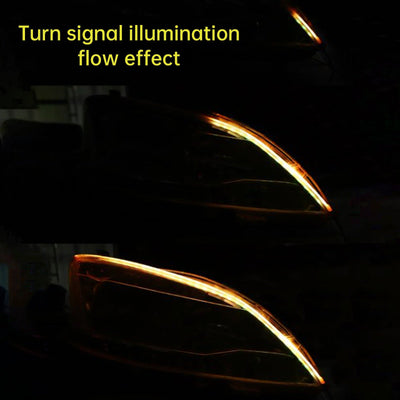 Phare LED Ultra Fin Irisé Télécommande 45cm - installé sur véhicule - Becquet Voiture