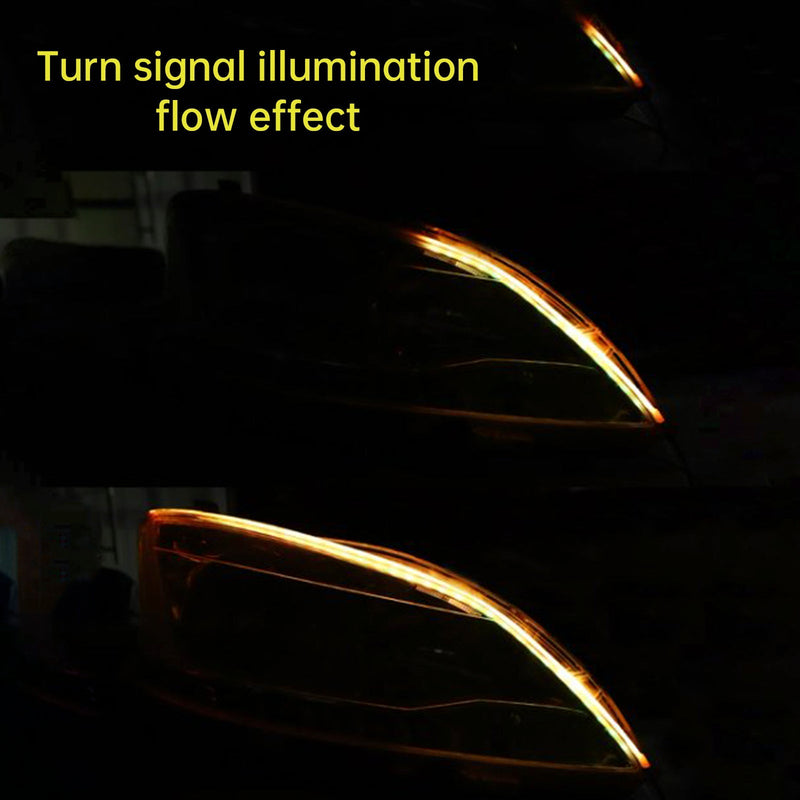 Phare LED Ultra Fin Irisé Télécommande 45cm - installé sur véhicule - Becquet Voiture