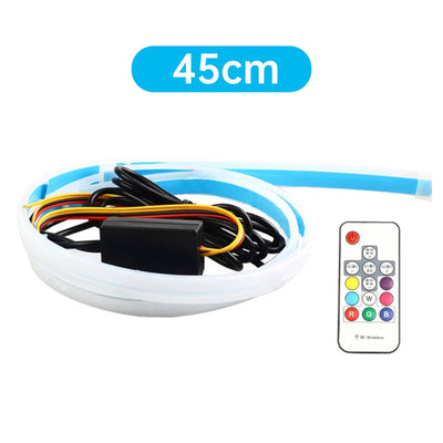 Phare LED Ultra Fin Irisé Télécommande 45cm - vue de profil - Becquet Voiture