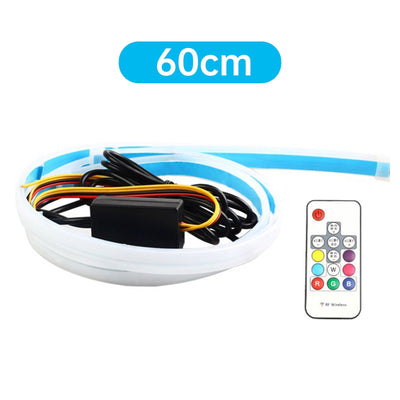 Phare LED Ultra Fin Irisé Télécommande 60cm - vue de profil - Becquet Voiture