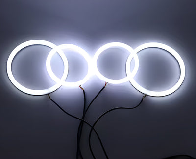 Phares Angel Eyes LED BMW Série 3 E46 - installé sur véhicule 2 - Becquet Voiture