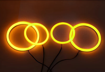 Phares Angel Eyes LED BMW Série 3 E46 - vue arrière 2 - Becquet Voiture