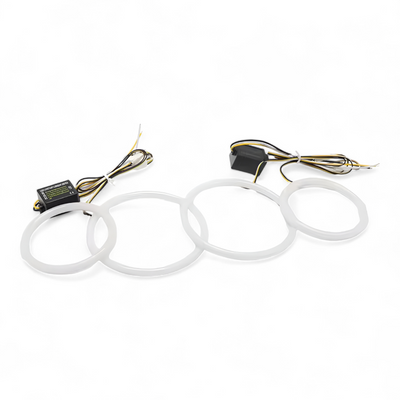 Phares Angel Eyes LED BMW Série 3 E46 - vue de dessus 2 - Becquet Voiture