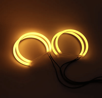 Phares Angel Eyes LED BMW Série 3 E46 - vue de dessus - Becquet Voiture