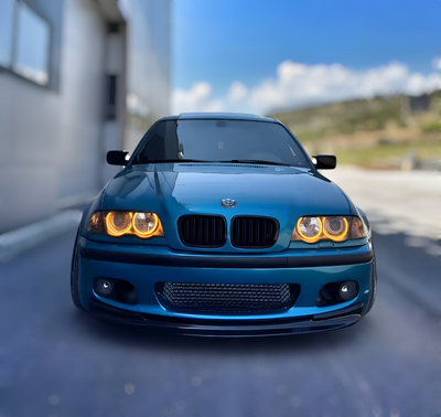 Phares Angel Eyes LED BMW Série 3 E46 - vue de profil 2 - Becquet Voiture