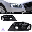 Phares Avant LED Audi A5 2008-2012 DRL Animation