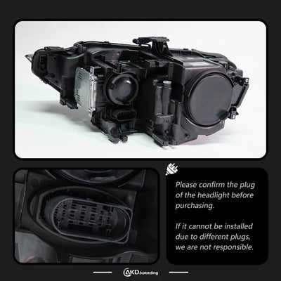 Phares Avant LED Audi A5 2013-2016 DRL Xénon - installé sur véhicule - Becquet Voiture