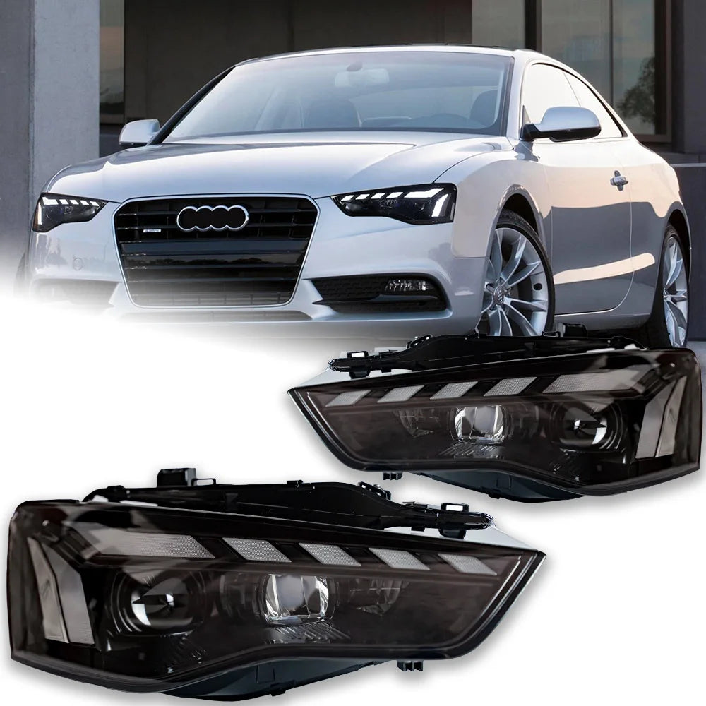 Phares Avant LED Audi A5 2013-2016 DRL Xénon - vue de face - Becquet Voiture