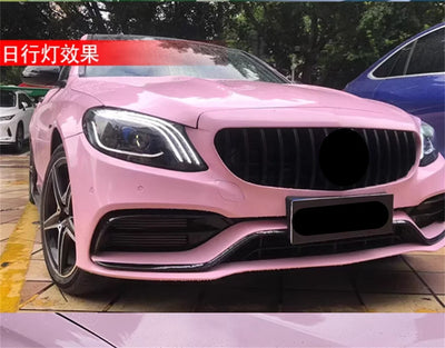 Phares Avant LED Mercedes Classe C W205 AMG DRL - installé sur véhicule - Becquet Voiture