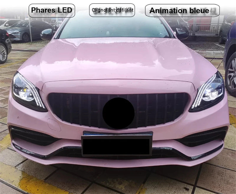 Phares Avant LED Mercedes Classe C W205 AMG DRL - packshot studio - Becquet Voiture