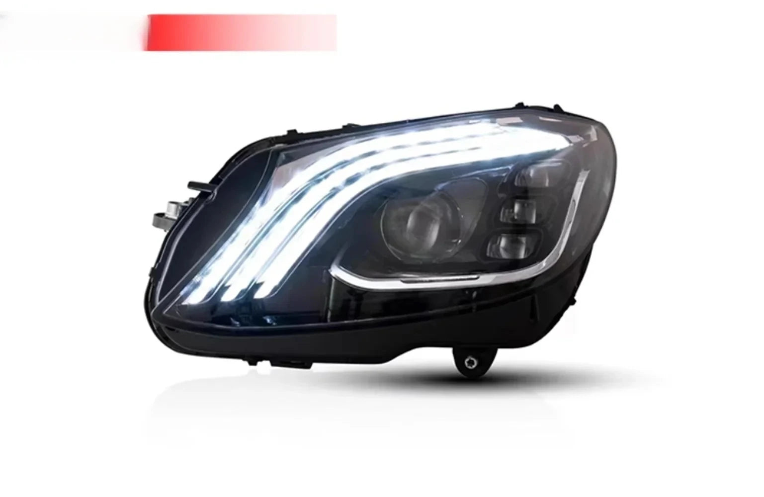 Phares Avant LED Mercedes Classe C W205 AMG DRL - vue de face - Becquet Voiture